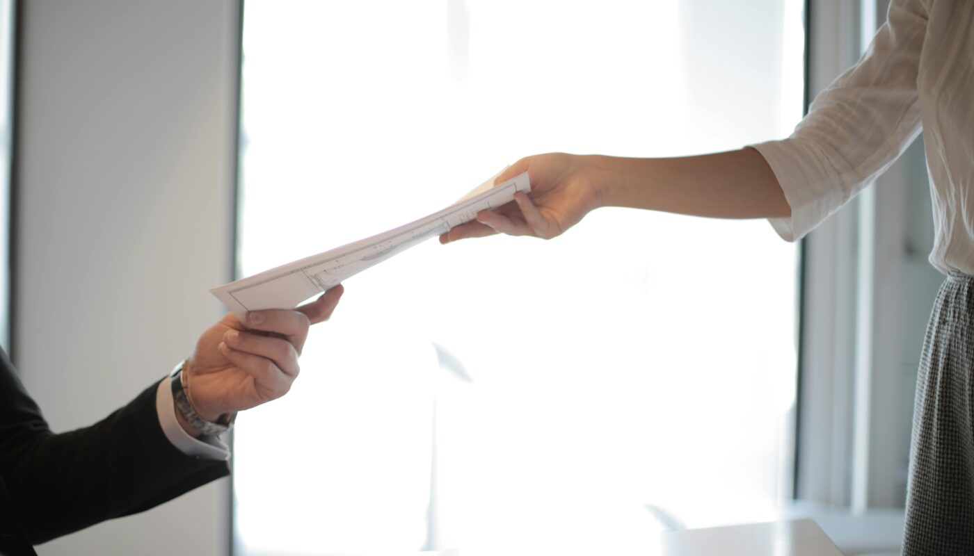 “Professional woman preparing for a job interview on her laptop during an online meeting