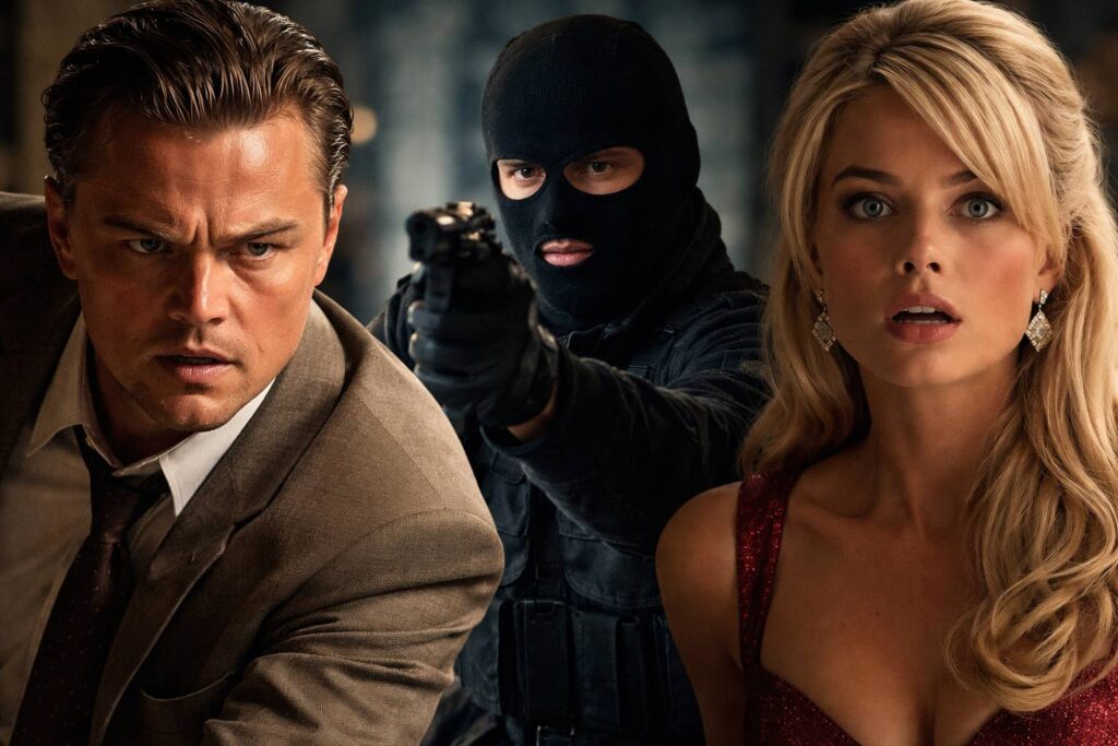 Personaje sorprendido en escena de película con iluminación dramática y fondo difuminado